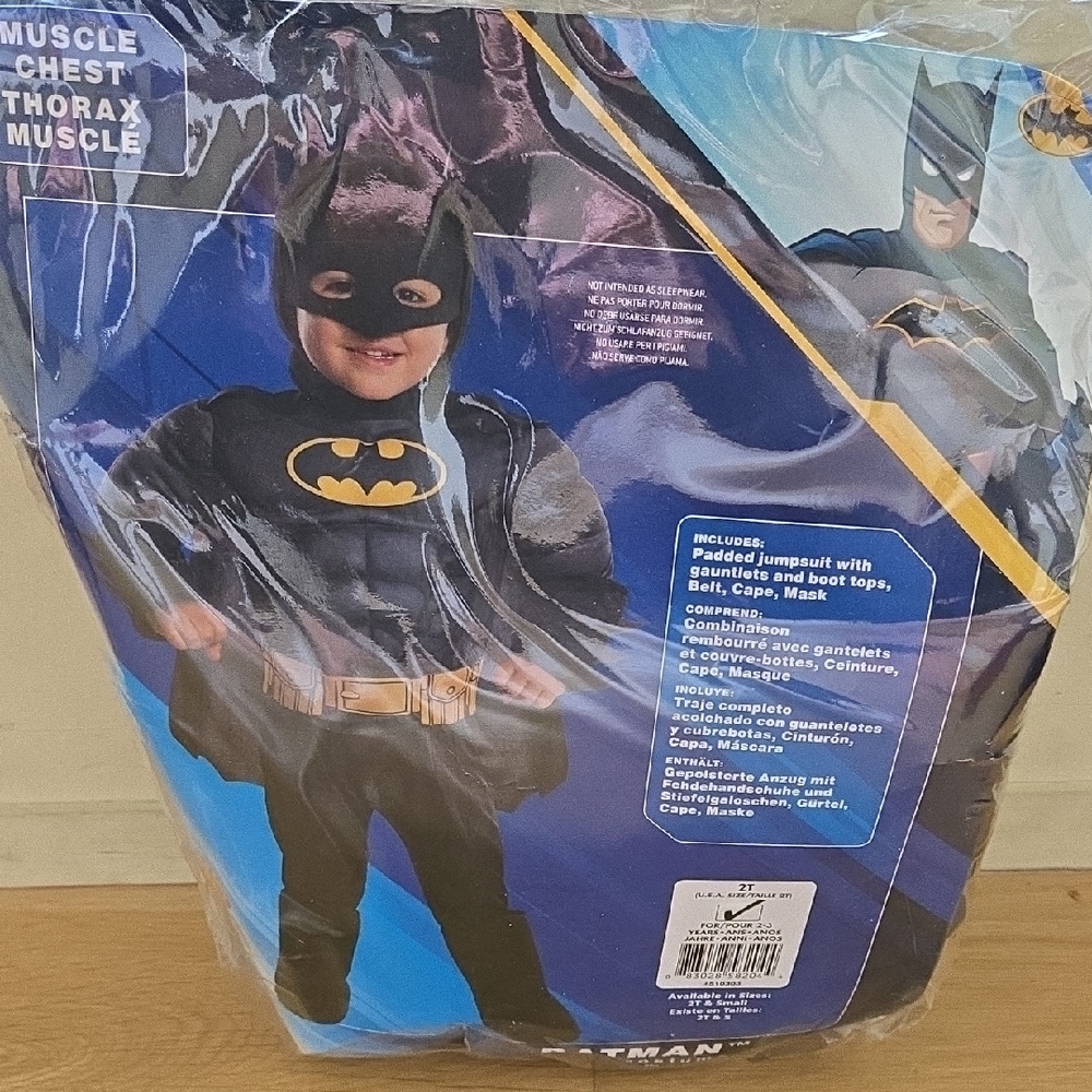Batman Kids Costume with Black and Gold Accents